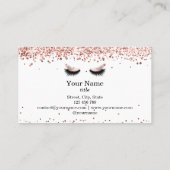 美しいウィンクの目と眉の長い点滅 名刺 (裏面)