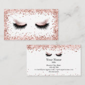 美しいウィンクの目と眉の長い点滅 名刺 (正面/裏面)
