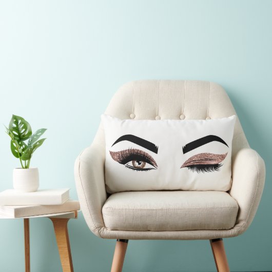 美しいウィンクロングまつげメイクアップアーティスト ランバークッション (椅子)