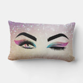 美しいウィンクロングまつげメイクアップアーティスト ランバークッション (裏面)