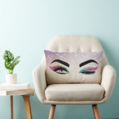 美しいウィンクロングまつげメイクアップアーティスト ランバークッション (椅子)