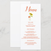 美しいウェディング サンキライ メニュー (正面/裏面)