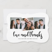 美しいウェディング サンクス フォト カード (正面)