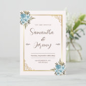 美しいウェディング・セーブ・ザ・デートの招待状 セーブザデート (スタンド正面)