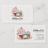 美しいウォーターカラーカメラの名刺 名刺 (正面/裏面)