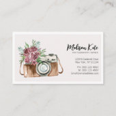 美しいウォーターカラーカメラの名刺 名刺 (裏面)