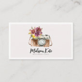 美しいウォーターカラーカメラの名刺 名刺 (正面)