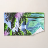 美しいウォーターフォレストストリーム動物植物相 ハンドタオル (ハンドタオル)