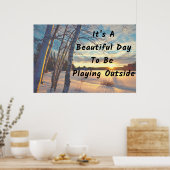 美しいウォールアートポスター「冬の日」 ポスター (キッチン)