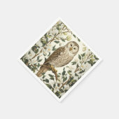 美しいウオウルとホオノキ スタンダードカクテルナプキン (角)