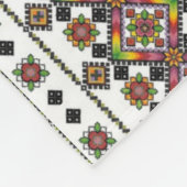 美しいウクライナアート フリースブランケット (角)