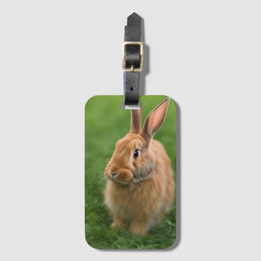 美しいウサギ ラゲッジタグ (正面縦)