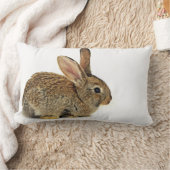 美しいウサギ ランバークッション (ブランケット)