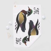 美しいウッドアヒル泳ぎ ゴルフタオル (インサイチュ)