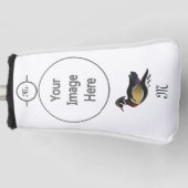 美しいウッドアヒル泳ぎ ゴルフヘッドカバー (正面)