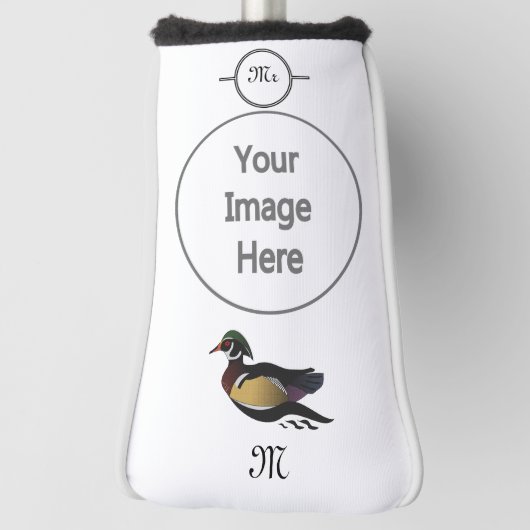 美しいウッドアヒル泳ぎ ゴルフヘッドカバー (回転90)