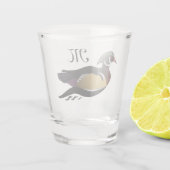 美しいウッドアヒル泳ぎ ショットグラス (裏面)