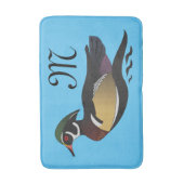 美しいウッドアヒル泳ぎ バスマット (正面縦)