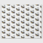 美しいウッドアヒル泳ぎ ラッピングペーパー (フラット)