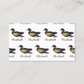 美しいウッドアヒル泳ぎ 名刺 (正面)