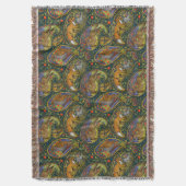 美しいウッドランド絵画の生き物のスロー スローブランケット (正面縦)