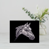 美しいウマ科の 箔シーズンポストカード (立ち正面)