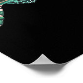 美しいウミガメの水色 ポスター (角)