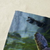 美しいウミガメ泳ぎ ビーチタオル (インサイチュ)