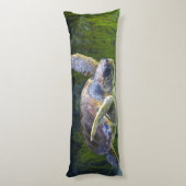 美しいウミガメ泳ぎ ボディピロー (裏面 (縦))