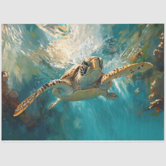 美しいウミガメ 薄葉紙 (正面)