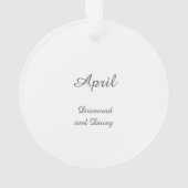 美しいエイプリルフェアリーのデイジー オーナメント (裏面)