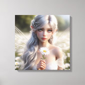 美しいエイプリルフェアリーのデイジー キャンバスプリント (正面)