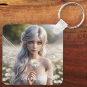 美しいエイプリルフェアリーのデイジー キーホルダー (裏面)