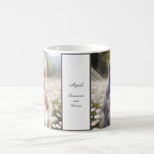 美しいエイプリルフェアリーのデイジー コーヒーマグカップ (中央)