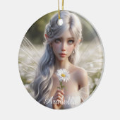 美しいエイプリルフェアリーのデイジー セラミックオーナメント (左)