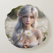 美しいエイプリルフェアリーのデイジー ラウンドクッション (裏面)