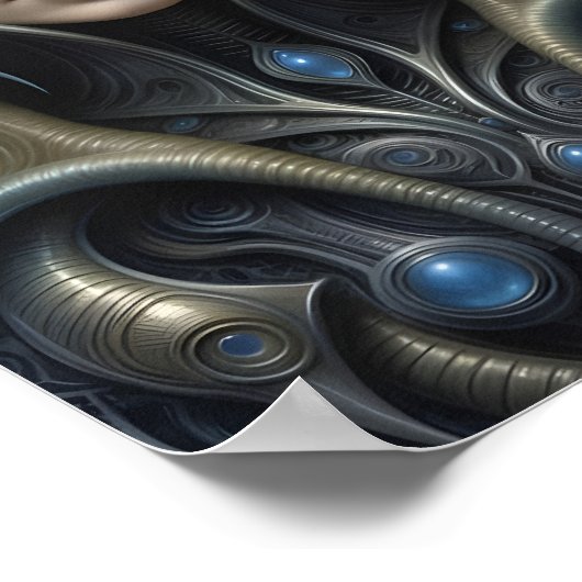 美しいエイリアンの女性 – 019 -ファンタジーアート ポスター (角)