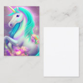 美しいエキゾチックなデジタルアートユニコーンラブヘア 名刺 (正面/裏面)