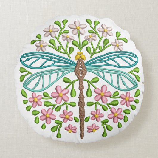 美しいエキゾチックなブルートンフライパステルカラー ラウンドクッション (正面)