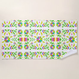 美しいエキゾチックなメキシコの花 ビーチタオル