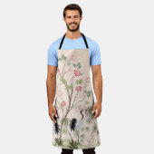 美しいエキゾチックな陳腐な壁紙。手書き エプロン (着用した状態)