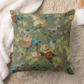 美しいエキゾチックな鳥、沼緑の背景 クッション (ブランケット)