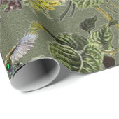 美しいエキゾチックな鳥、沼緑の背景 ラッピングペーパー (ロールコーナー)