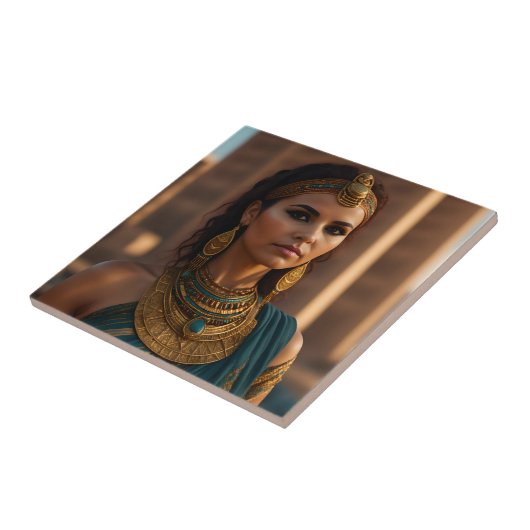 美しいエジプト人女性ポートレート タイル (側面)