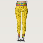 美しいエジプト数々の色のデザイン対称形 レギンス (正面)