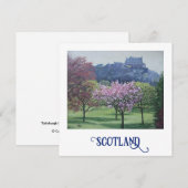 美しいエジンバラ城の観光名所としての美術カード シーズンカード (正面/裏面)