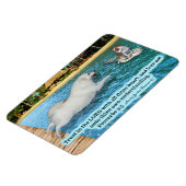 美しいエスキモー犬の聖なる書物、 経典箴言3:5 マグネット (左側)