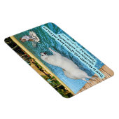 美しいエスキモー犬の聖なる書物、 経典箴言3:5 マグネット (右側)