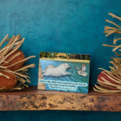 美しいエスキモー犬聖なる書物、 経典プラーク箴言3:5 フォトプラーク (側面)