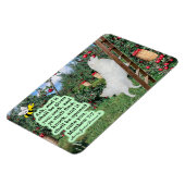 美しいエスキーとオーチャード聖なる書物、 経典マタイ7:7 マグネット (左側)